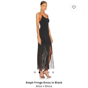Alice + Olivia Steph Fringe Dress